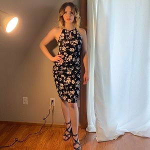 Black floral dress
